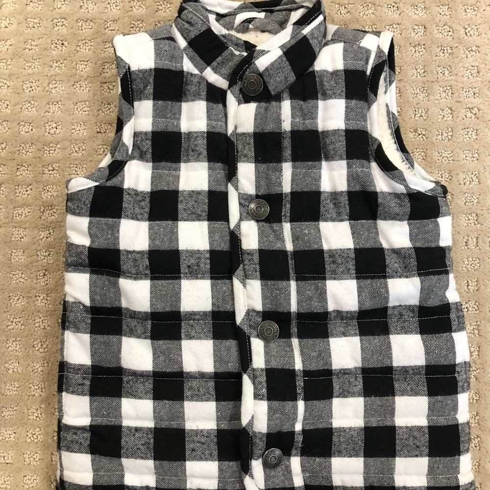 Mud Pie Buffalo Check Vest